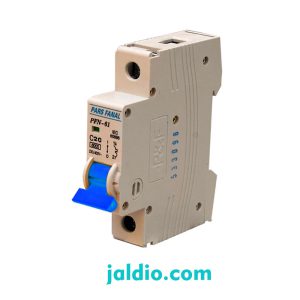 مینیاتوری تک پل 20 آمپر تیپ C پارس فانال ظرفیت قطع 6 کیلو کد PFN 1P 20A C