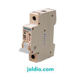 مینیاتوری تک پل 50 آمپر تیپ C پارس فانال ظرفیت قطع 6 کیلو کد PFN 1P 50A C