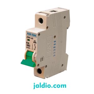 مینیاتوری تک پل 6 آمپر تیپ C پارس فانال ظرفیت قطع 6 کیلو	 کد PFN 1P 6A C