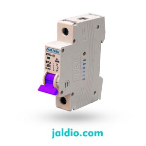 مینیاتوری تک پل 32 آمپر تیپ B پارس فانال ظرفیت قطع 6 کیلو کد PFN 1P 32A B