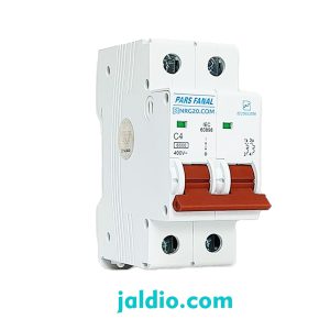 مینیاتوری تک فاز با نول 4 آمپر تیپ C پارس فانال ظرفیت قطع 6 کیلو کد PFN 1P+N 4A C