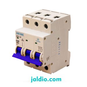 مینیاتوری سه پل 20 آمپر تیپ C پارس فانال ظرفیت قطع 6 کیلو کد PFN 3P 20A C