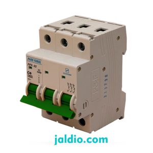 مینیاتوری سه پل 6 آمپر تیپ C پارس فانال ظرفیت قطع 6 کیلو کد PFN 3P 6A C