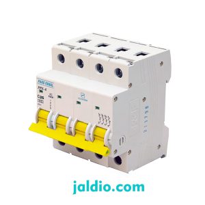 مینیاتوری چهار پل 25 آمپر تیپ C پارس فانال ظرفیت قطع 6 کیلو کد PFN 4P 25A C