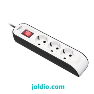 سه راهی برق ارت دار پارت الکتریک کابل 1.8 متری مدل 8760