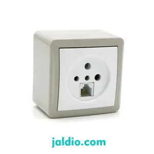 پریز تلفن دومنظوره روکار شهاب پارت الکتریک کد 4050